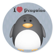 I Love Penguins Sticker
