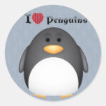 I Love Penguins Sticker