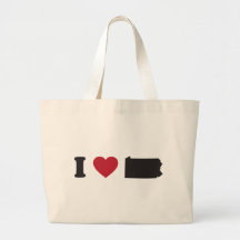 I Love Pennsylvania Canvas Bag