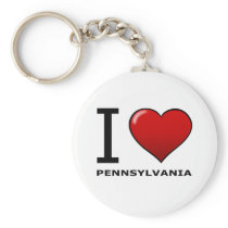 I LOVE PENNSYLVANIA KEYCHAINS