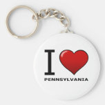 I LOVE PENNSYLVANIA KEYCHAINS
