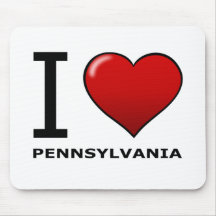 I LOVE PENNSYLVANIA MOUSE PAD