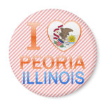 I Love Peoria, IL Fridge Magnets