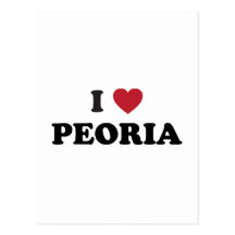I Love Peoria Illinois Postcards