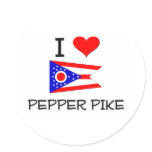 I Love Pepper Pike Ohio Round Sticker