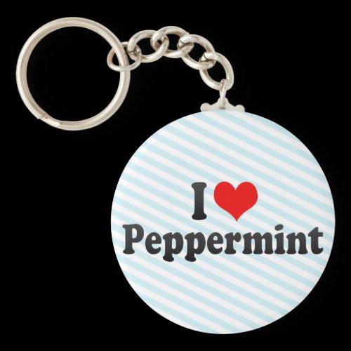 I Love Peppermint Keychains