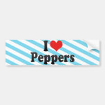 I Love Peppers Bumper Sticker