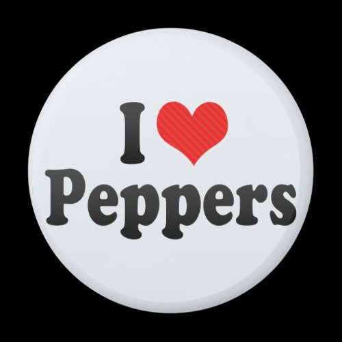 I Love Peppers Refrigerator Magnets