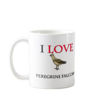 I Love Peregrine Falcons mugs