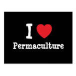 I love Permaculture heart custom personalized Post Card