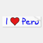 I Love Peru Bumper Sticker