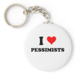 I Love Pessimists Keychain