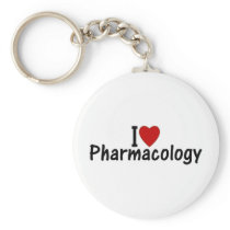 I Love Pharmacology Key Chains