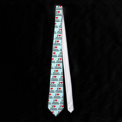 I Love Pharmacy Technicians Tie