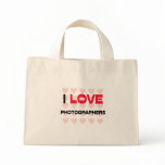 I LOVE PHOTOGRAPHERS CANVAS BAGS