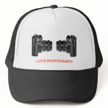 I LOVE PHOTOGRAPHY TRUCKER HAT