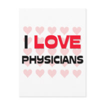 I LOVE PHYSICIANS postcards