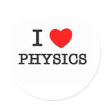 I Love Physics Stickers
