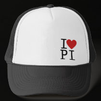 I lOVE PI (Cap) hats