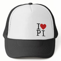 I lOVE PI (Cap) hats