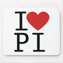 I Love PI Mouse Pad