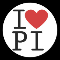 I Love PI (Sticker) stickers