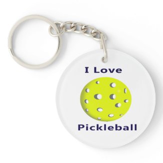 I love pickleball w yellow ball.png key chain