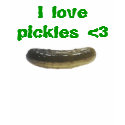 I love pickles <3 t-shirts