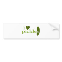 I Love Pickles bumper stickers