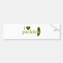 I Love Pickles Bumper Stickers