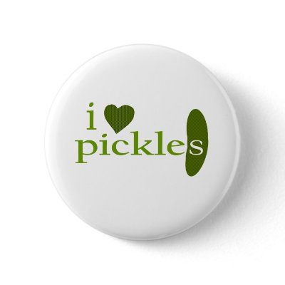 I Love Pickles Pin by worldsfair