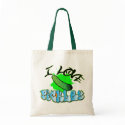 I Love Pickles Grocery Tote bags by Huelessflower I Love Pickles Grocery Tote bags