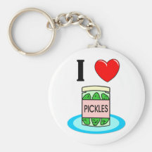 I Love Pickles Key Chain