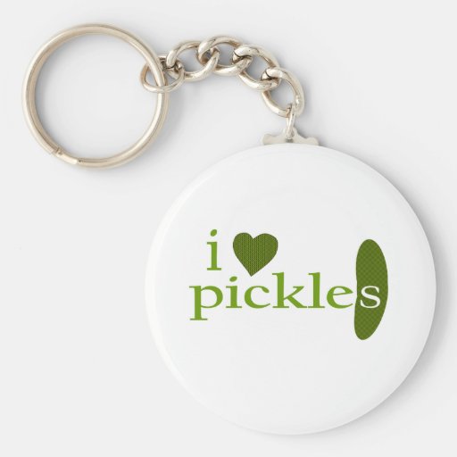 I Love Pickles Key Chains