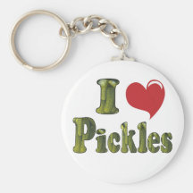 I Love Pickles Key Chains