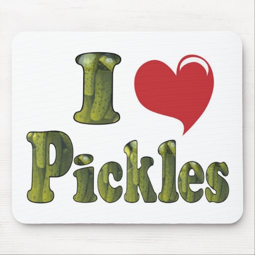 I Love Pickles Mouse Pads