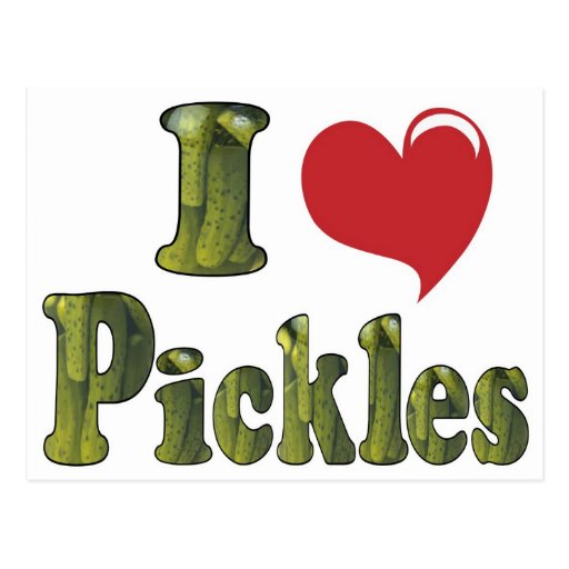 I Love Pickles Postcard