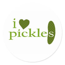 I Love Pickles stickers