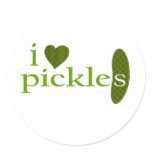 I Love Pickles stickers