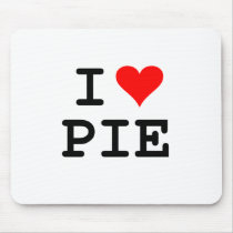 I love pie (black lettering) mousepads