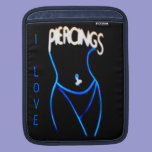 I Love Piercings Rickshaw iPad Sleeve (Blue) rickshaw sleeves