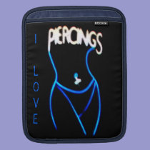 I Love Piercings Rickshaw iPad Sleeve (Blue) ipad sleeves