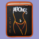 I Love Piercings Rickshaw iPad Sleeve (Orange) rickshaw sleeves
