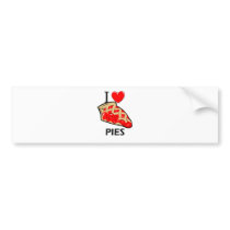I Love Pies bumper stickers