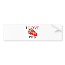 I Love Pies bumper stickers