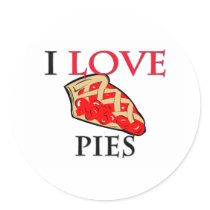 I Love Pies stickers