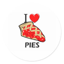 I Love Pies stickers