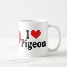 I Love Pigeon Coffee Mugs