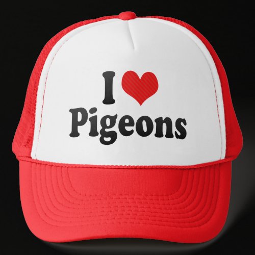 I Love Pigeons Hats