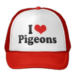 I Love Pigeons Hats
